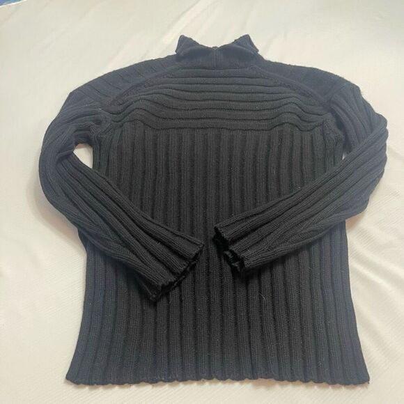 Everlane Black Ribbed Wool Cashmere Sweater Size Small - Picture 9 of 10
